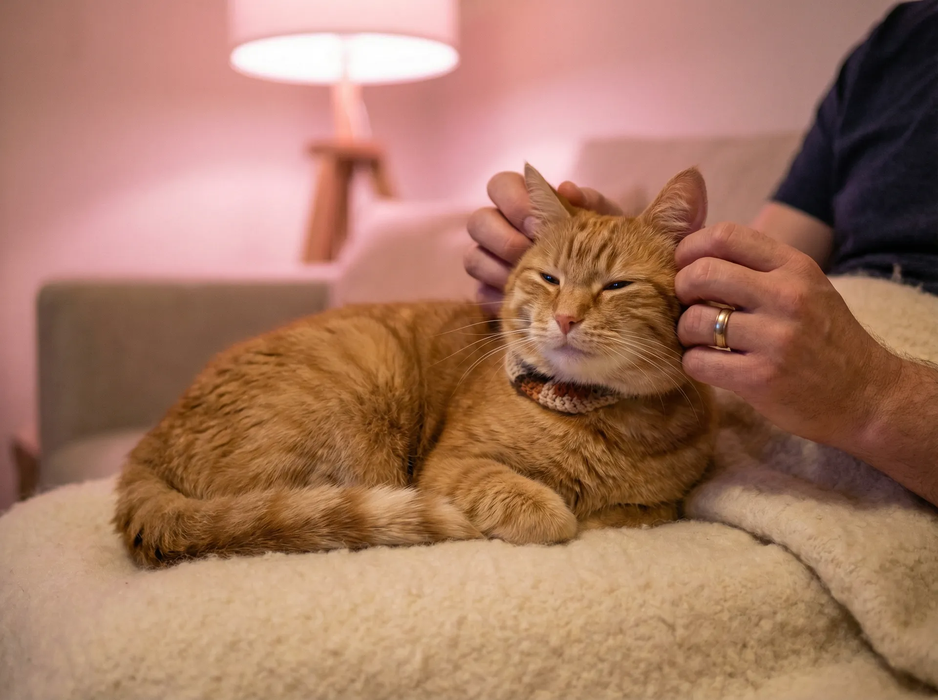 猫咪被温柔抚摸的幸福时刻 - 斗鱼b总